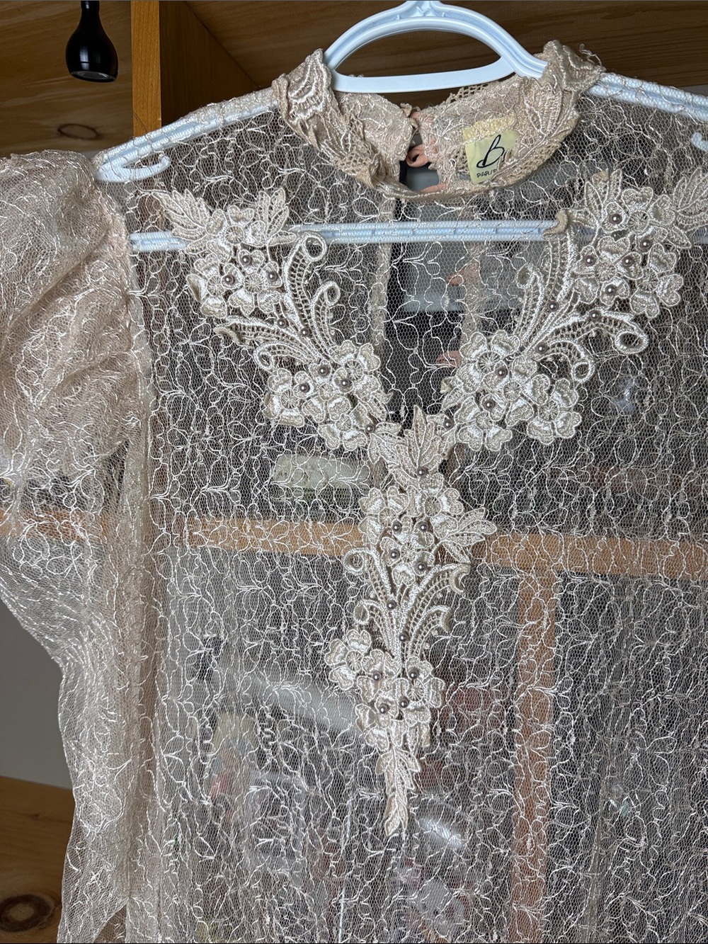 Vintage Sheer Lace Dress Maxi - Picture 4 of 7